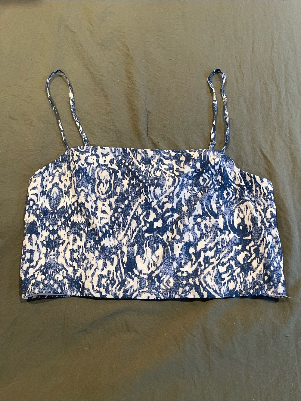 Abercrombie & Fitch Blue and White Printed Cami